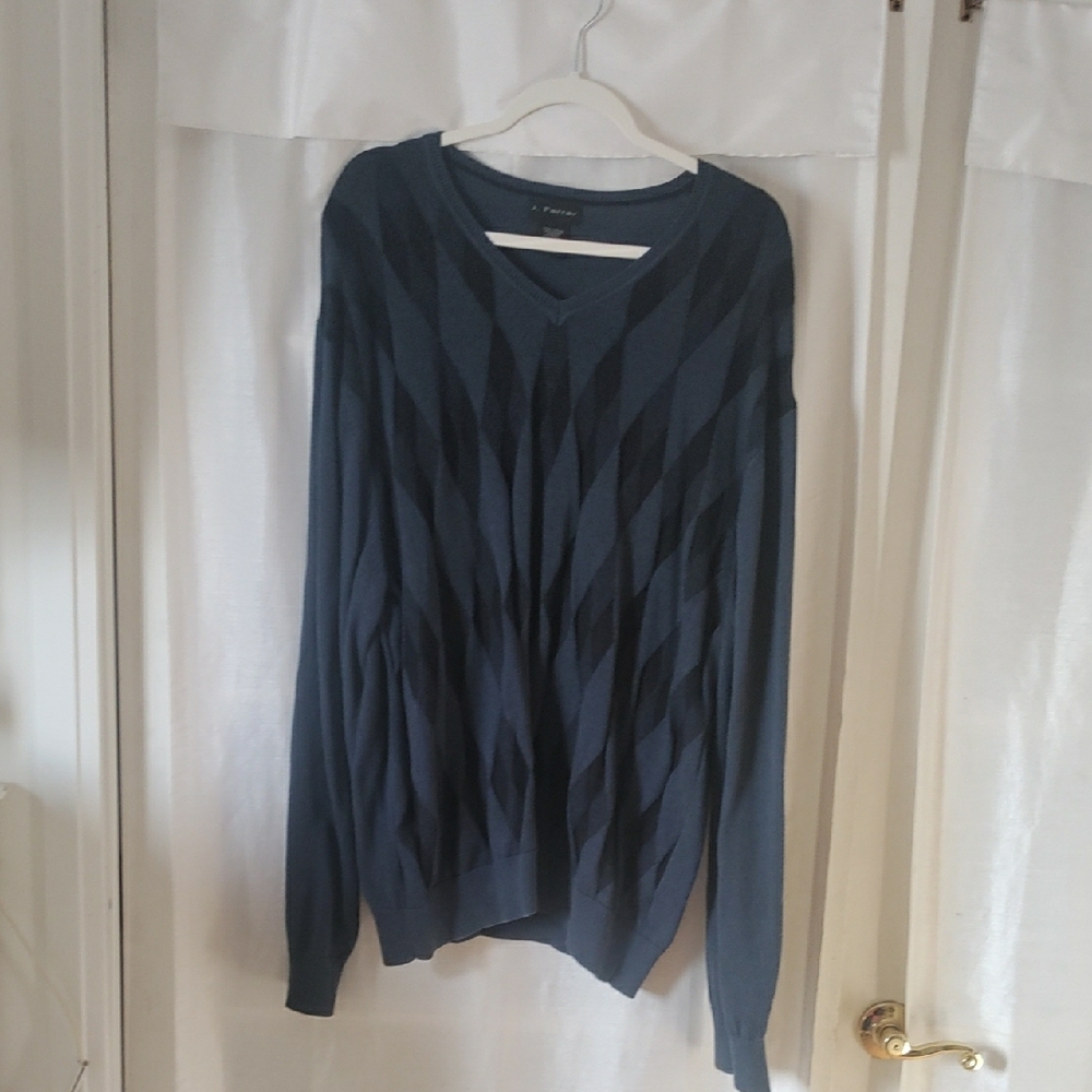Vintage J. Ferrar Argyle V-Neck Sweater